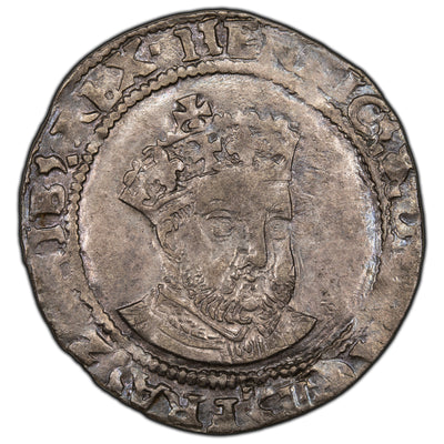 Ireland 1547-1553 Edward VI Posthumous Henry VIII 6 Pence Dublin Issue