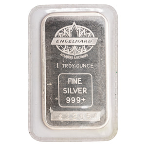 SOLD Engelhard Maple Leaf 1oz .999 Fine Silver Bar Sealed