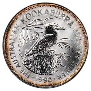 SOLD Australia 1990 $5 1oz .999 Fine Silver Kookaburra - In Capsule