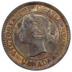 SOLD Canada 1859 Narrow 9 1 Large Cent Coin - AU-55