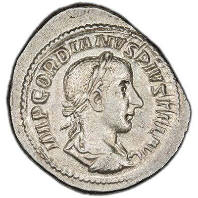 SOLD Ancient Rome Imperial AD 240 Gordian III AR Denarius 3.08gr RIC 129