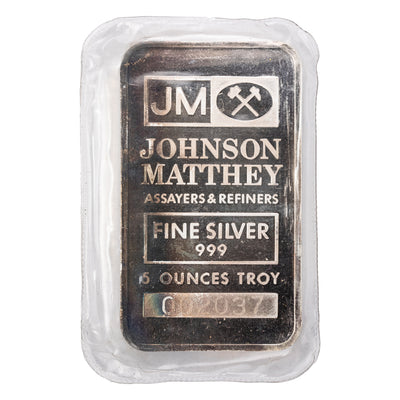 SOLD Johnson Matthey JM TD Bank 5oz .999 Fine Silver Bar - Sealed