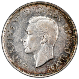 SOLD Canada 1939 50 Cents Half Dollar Silver Coin - About EF