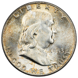 SOLD United States 1953 50 Cents Franklin Half Dollar Silver Coin - Choice Uncirculated