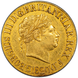 SOLD Great Britain 1820 Sovereign Gold Coin - Rim Damage / Ex. Jewellery