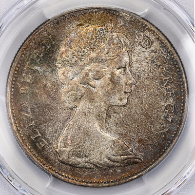 SOLD Canada 1966 Large Beads $1 Silver Dollar Coin - PCGS MS-65 Nice Toning