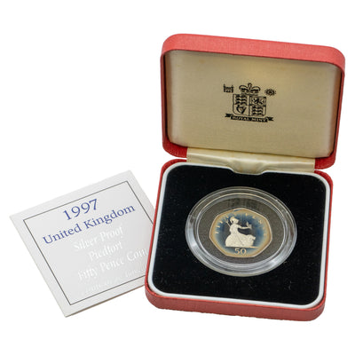 Great Britain 1997 50 Pence Silver Piedort Proof Coin
