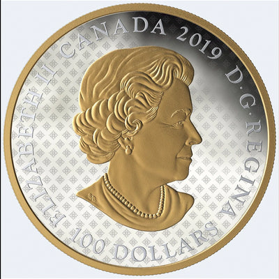 Canada 2019 $100 Great Seal of the Province of Canada .9999 Fine Silver Coin