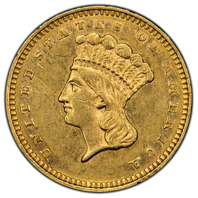 SOLD United States 1862 $1 One Dollar Gold Coin