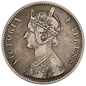 SOLD India 1901 Calcutta Rupee Silver Coin