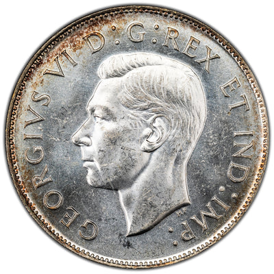 Canada 1945 50 Cents Half Dollar Silver Coin - MS-62