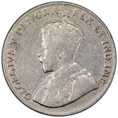 Canada 1926 Far 6 5 Five Cents Coin - Very Good