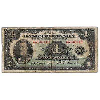 $1 1935 Bank of Canada Note English Text BC-1 - VG