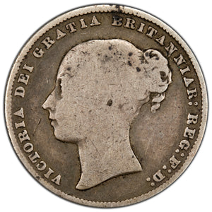 SOLD Great Britain 1866 Shilling Silver Coin