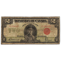 $2 1923 Dominion of Canada Note Red Seal Series C DC-26b - Circulated