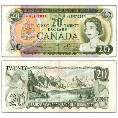 $20 1969 Bank of Canada Note *WE Replacement Prefix BC-50bA - VF+