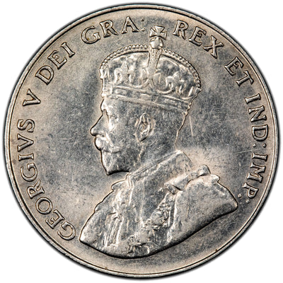 Canada 1929 5 Five Cents Coin - AU +