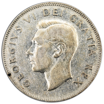 SOLD Canada 1948 50 Cents Half Dollar Silver Coin - Fine+