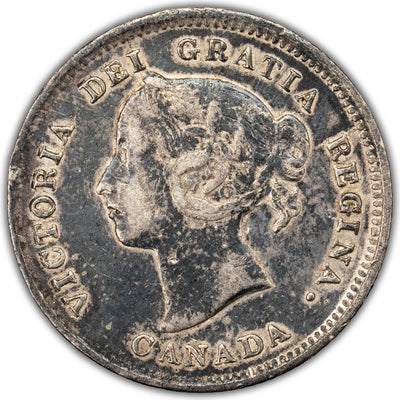 Canada 1888 5 Cents Silver Coin - Very Fine