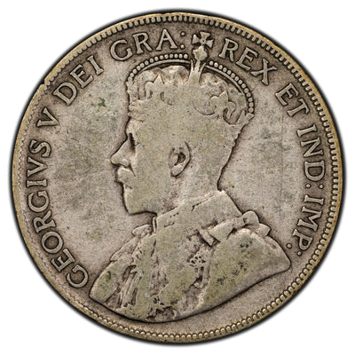 SOLD Canada 1932 50 Cents Silver Coin - Key Date Issue - VG