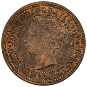 SOLD Canada 1876-H 1 Large Cent Coin - EF-45