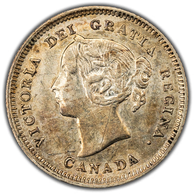 Canada 1890-H 5 Cents Silver Coin - EF-40