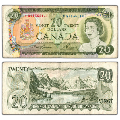 $20 1969 Bank of Canada Note *WN Replacement Prefix BC-50bA - Circulated