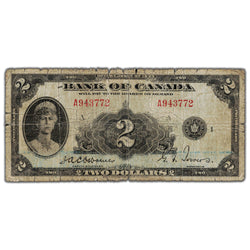 $2 1935 Bank of Canada Note English Text BC-3 - Filler