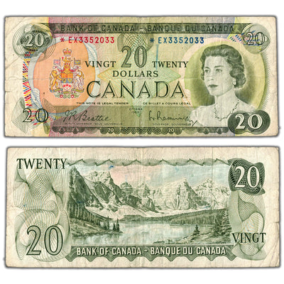 $20 1969 Bank of Canada Note *EX Replacement Prefix BC-50aA - Circulated