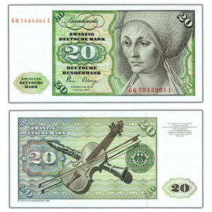 SOLD Germany 1980 20 Twenty Mark Note P #32d - AU/UNC