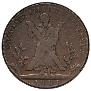 SOLD Great Britain 1791 1/2 Half Penny Token