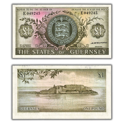 Guernsey (1969-75) 1 One Pound Note P #45b - UNC