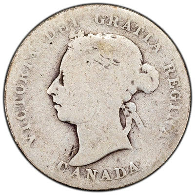 Canada 1888 25 Cents Quarter Silver Coin - aG