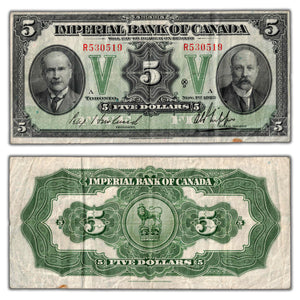 $5 1923 Imperial Bank of Canada Chartered Note CH #375-18-02 - VF