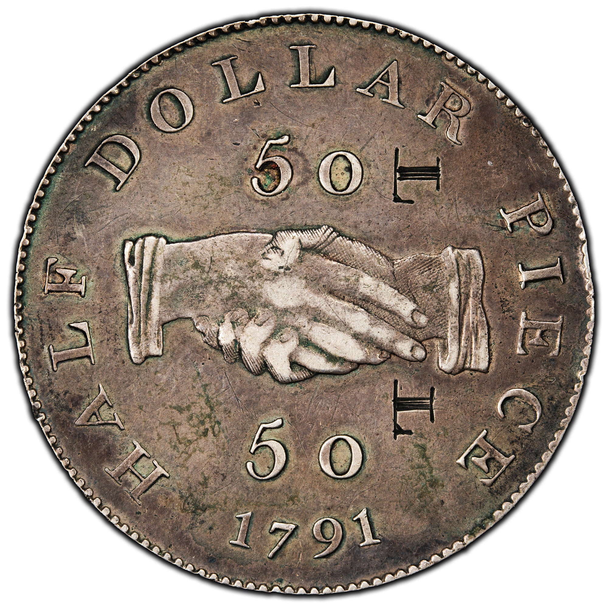 SOLD Sierra Leone Company 1791 50 Cents Half Dollar Silver Coin - 