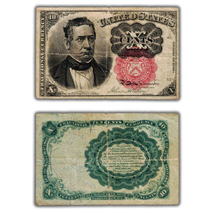 SOLD Untied States 1874 10 Cents Fractional Currency Note FR #1266