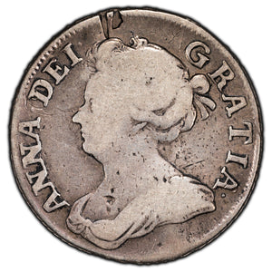 SOLD Great Britain 1708 3rd Portrait One Shilling Silver Coin SP #3610