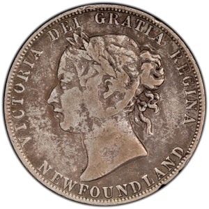 SOLD Newfoundland 1896 Small W 50 Cents Half Dollar Silver Coin