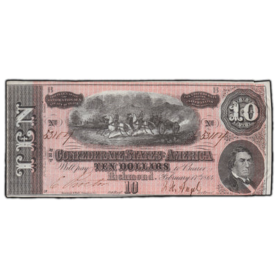 SOLD United States 1864 Confederate $10 Note