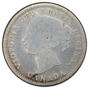 SOLD Canada 1871-H 10 Cents Dime Silver Coin - Cleaned