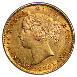 SOLD Newfoundland 1885 $2 Two Dollars Gold Coin - ICCS AU-50