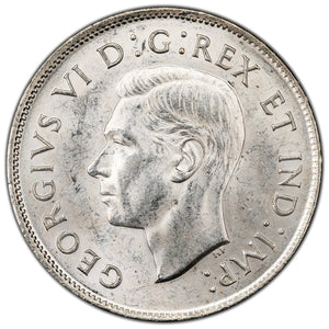 SOLD Canada 1943 50 Cents Half Dollar Silver Coin - AU-55