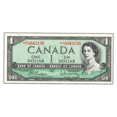 $1 1954 Bank of Canada Note *A/Y Replacement Prefix BC-37bA - AU/UNC