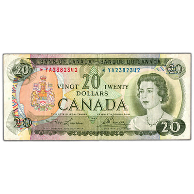 $20 1969 Bank of Canada Note *YA Replacement Prefix BC-50bA - VF+
