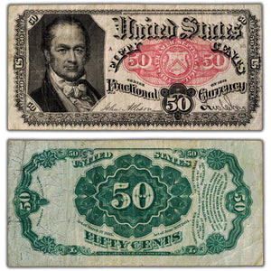 SOLD United States 1875 50 Fifty Cents Fractional Note