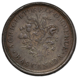 SOLD Lower Canada Bouquet Sou Token LC-32B - VF+