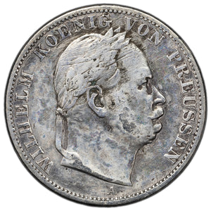 SOLD Germany Prussia 1866-A Vereinsthaler Silver Coin KM #494 - Cleaned/Scratched