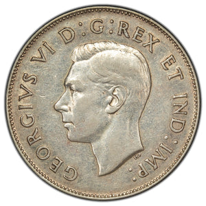 SOLD Canada 1947 Maple Leaf 50 Cents Half Dollar Silver Coin - Very Fine