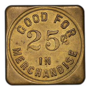 United States Montana B & L Cut Bank 25 Cents Trade Token