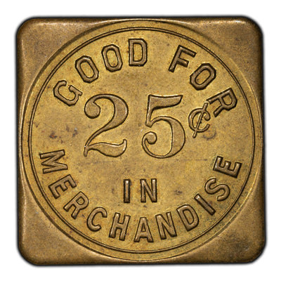 United States Montana B & L Cut Bank 25 Cents Trade Token